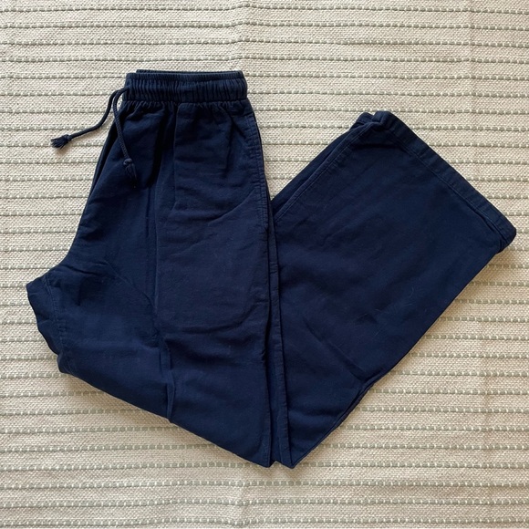 Brandy Melville Pants - Brandy Melville Japan exclusive rare navy tie waist pants